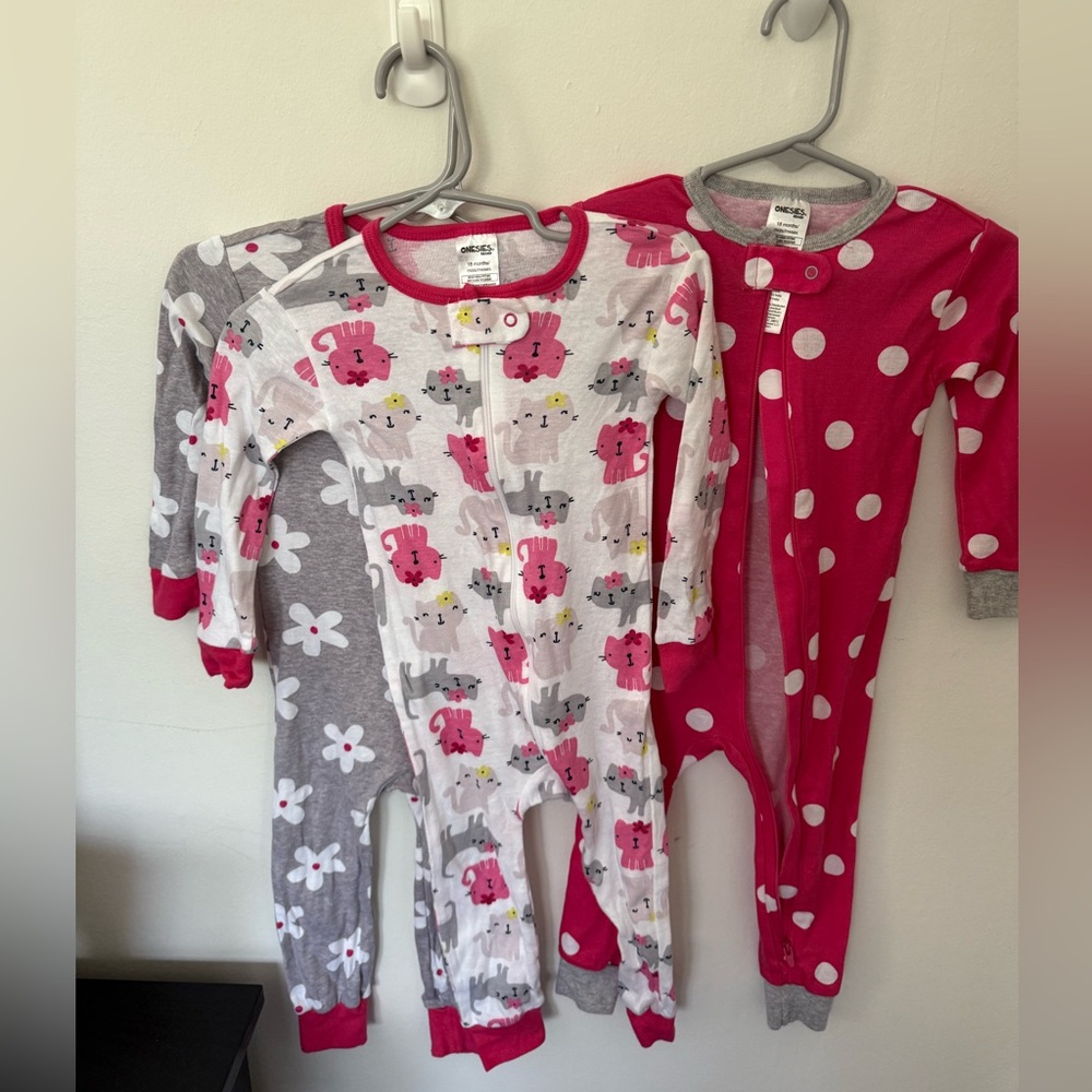 Carter's Pink and Gray Kids One Piece Set